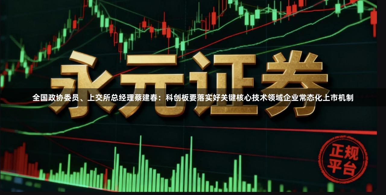全国政协委员、上交所总经理蔡建春：科创板要落实好关键核心技术领域企业常态化上市机制